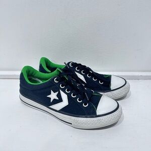 Converse Star Player EV Ox Kids Sneakers Black Green Size 13 Youth Low Top